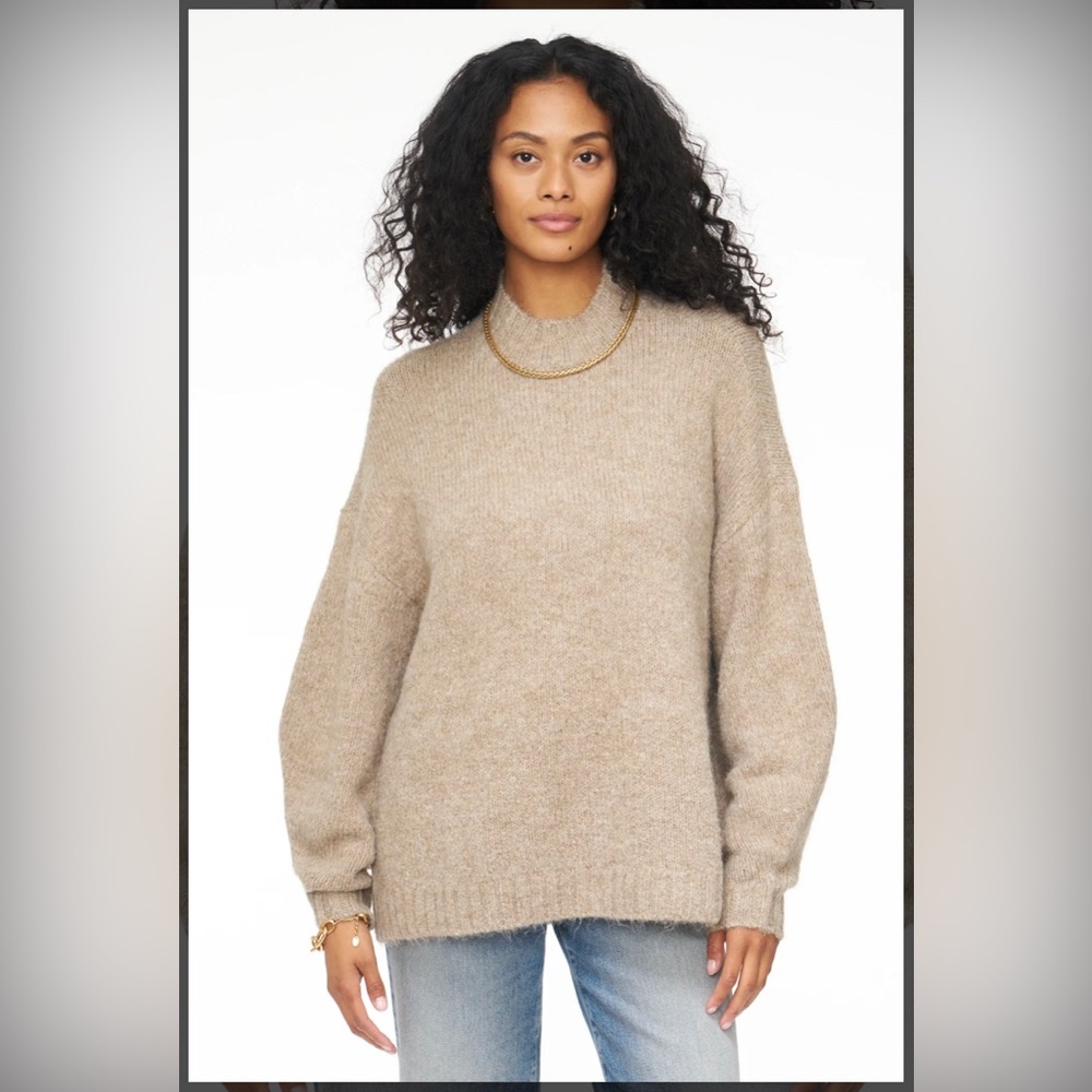 Pistola Carlen mock neck sweater- Taupe
